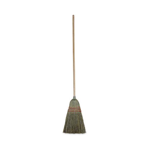 Mixed Fiber Maid Broom, Mixed Fiber Bristles, 55" Overall Length, Natural. Picture 1