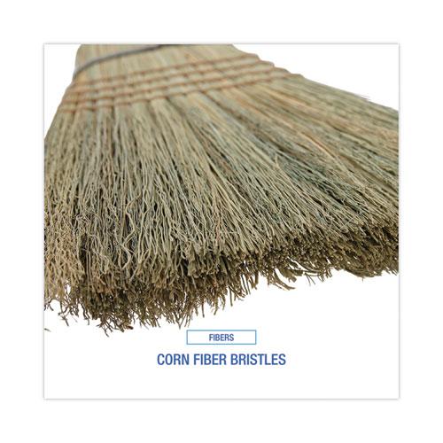 Warehouse Broom, Corn Fiber Bristles, 56" Overall Length, Natural, 12/Carton. Picture 4