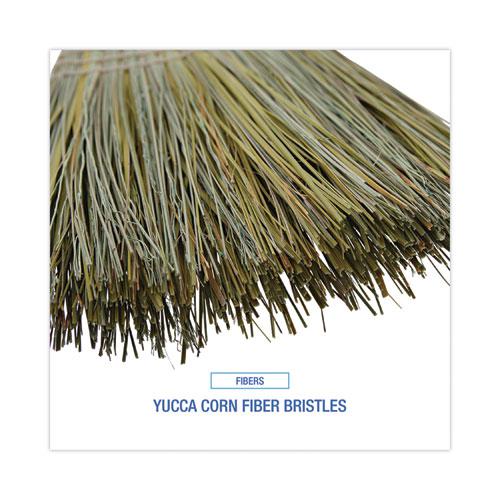 Warehouse Broom, Yucca Corn Fiber Bristles, 56" Overalll Length, Natural, 12/Carton. Picture 4