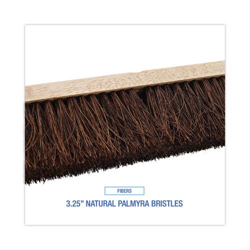 Floor Brush Head, 3.25" Natural Palmyra Fiber Bristles, 18" Brush. Picture 4
