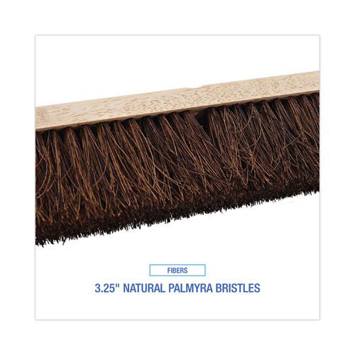 Floor Brush Head, 3.25" Natural Palmyra Fiber Bristles, 24" Brush. Picture 4