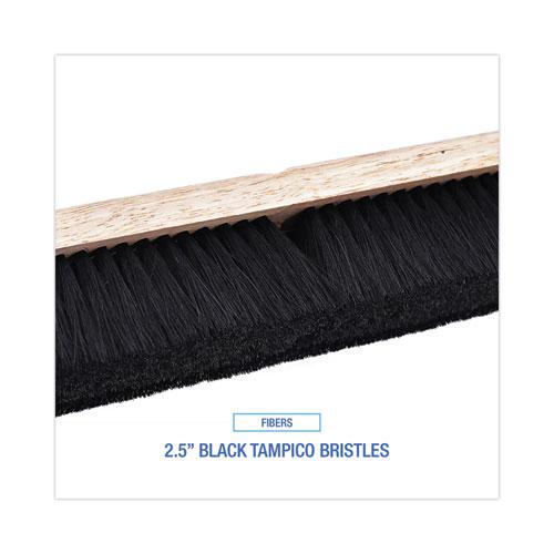 Floor Brush Head, 2.5" Black Tampico Fiber Bristles, 18" Brush. Picture 4