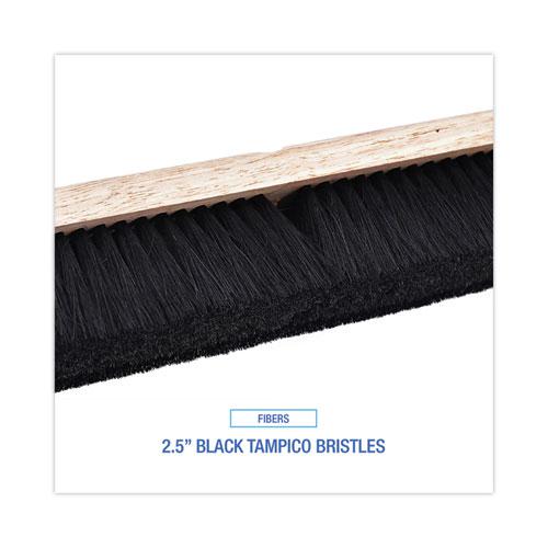 Floor Brush Head, 2.5" Black Tampico Fiber Bristles, 36" Brush. Picture 4