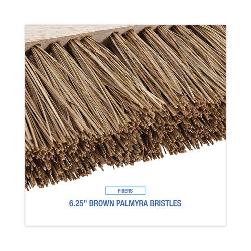 Street Broom Head, 6.25" Brown Palmyra Fiber Bristles, 16" Brush. Picture 4