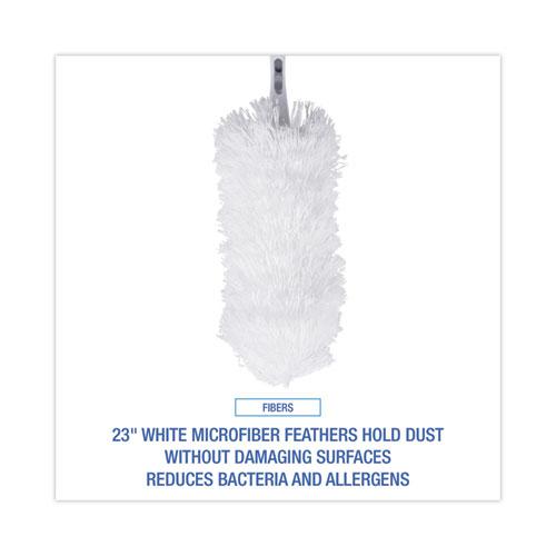 MicroFeather Duster, Microfiber Feathers, Washable, 23", White. Picture 4