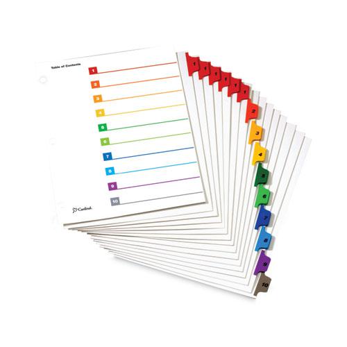 OneStep Printable Table of Contents and Dividers, 10-Tab, 1 to 10, 11 x 8.5, White, 6 Sets. Picture 1