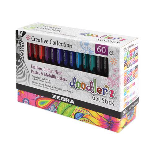 Doodler'z Gel Pen, Stick, Bold 1 mm, Assorted Ink and Barrel Colors, 60/Pack. Picture 2