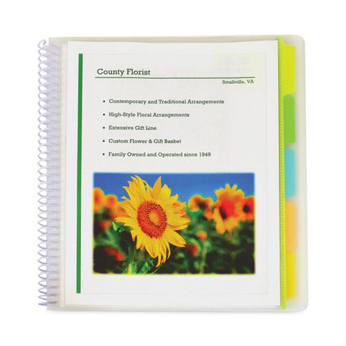 10-Pocket Poly Portfolio with Write-On Tabs, 8.5 x 11, Clear/Clear. The main picture.