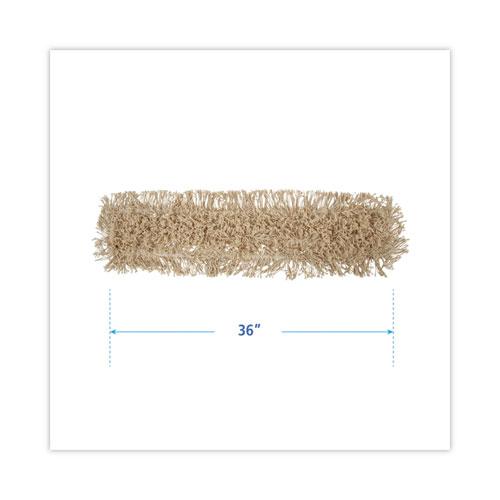 Industrial Dust Mop Head, Washable, Hygrade Cotton, 36w x 5d, White. Picture 3