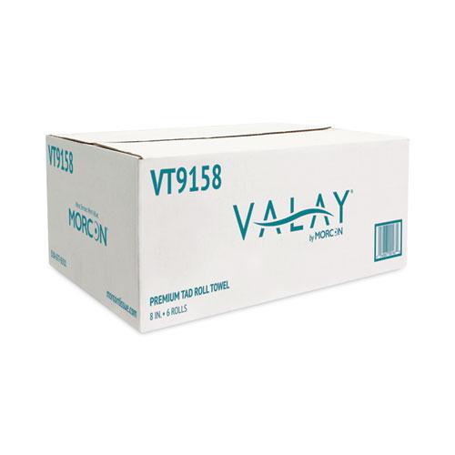 Valay Universal TAD Roll Towels, 1-Ply, 8 x 600 ft, White, 6 Rolls/Carton. Picture 3