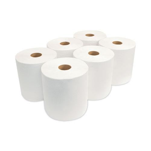 Morsoft Universal Roll Towels, 1-Ply, 8" x 700 ft, White, 6 Rolls/Carton. Picture 4