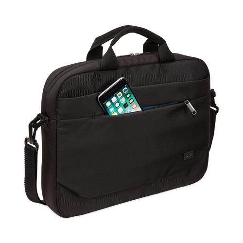 Advantage Laptop Attache, Fits Devices Up to 15.6", Polyester, 16.1 x 2.8 x 13.8, Black. Picture 5