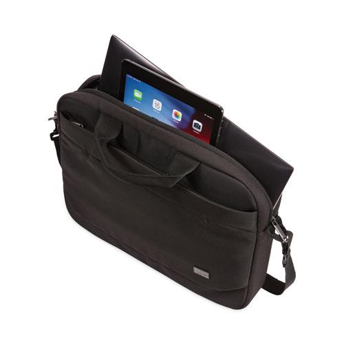 Advantage Laptop Attache, Fits Devices Up to 15.6", Polyester, 16.1 x 2.8 x 13.8, Black. Picture 4