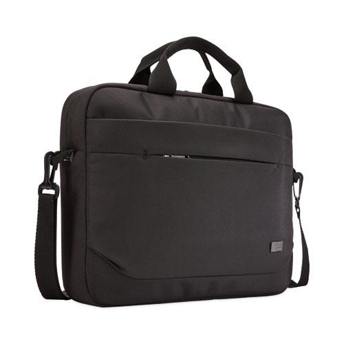 Advantage Laptop Attache, Fits Devices Up to 15.6", Polyester, 16.1 x 2.8 x 13.8, Black. Picture 2