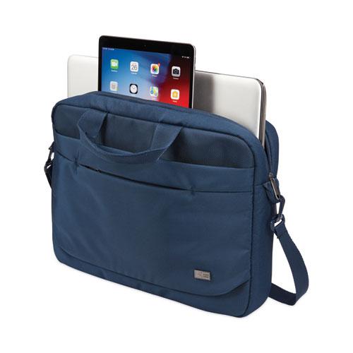 Advantage Laptop Attache, Fits Devices Up to 14", Polyester, 14.6 x 2.8 x 13, Dark Blue. Picture 6