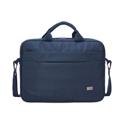 Advantage Laptop Attache, Fits Devices Up to 14", Polyester, 14.6 x 2.8 x 13, Dark Blue. Picture 1