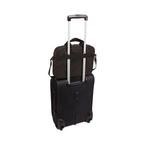 Advantage Laptop Attache, Fits Devices Up to 14", Polyester, 14.6 x 2.8 x 13, Black. Picture 6