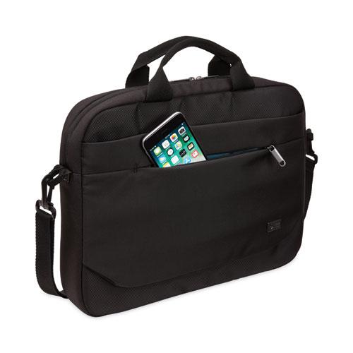 Advantage Laptop Attache, Fits Devices Up to 14", Polyester, 14.6 x 2.8 x 13, Black. Picture 5