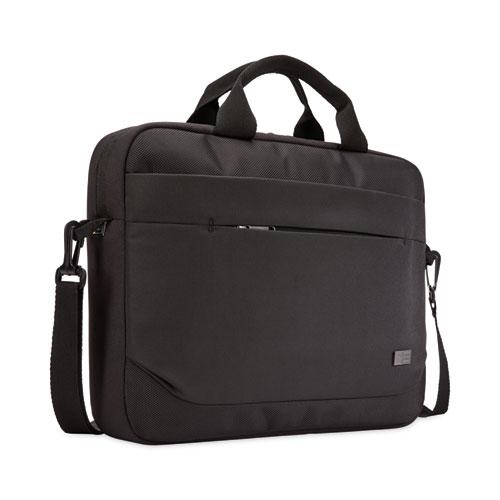 Advantage Laptop Attache, Fits Devices Up to 14", Polyester, 14.6 x 2.8 x 13, Black. Picture 2