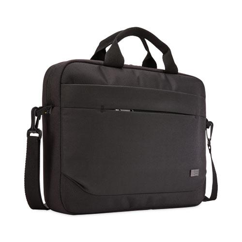 Advantage Laptop Attache, Fits Devices Up to 11.6", Polyester, 11.8 x 2.2 x 10.2, Black. Picture 2