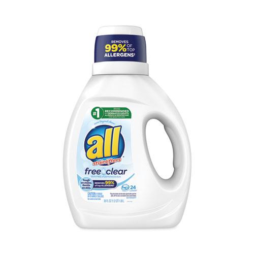 Ultra Free Clear Liquid Detergent, Unscented, 36 oz Bottle, 6/Carton. The main picture.
