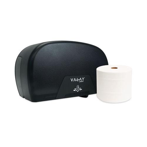 Morsoft Plastic Small Core Tissue Dispenser, 5.4 x 8.51 x 13.55, Black. Picture 3