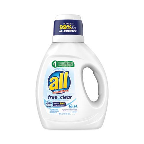 Ultra Free Clear Liquid Detergent, Unscented, 36 oz Bottle. Picture 1