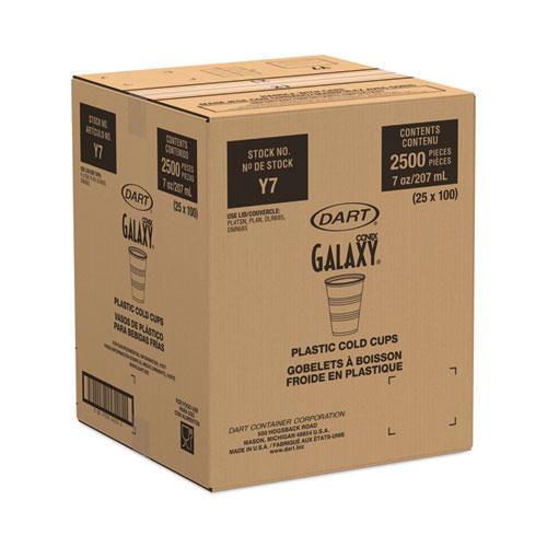 Conex Galaxy Polystyrene Plastic Cold Cups, 7 oz, 100 Sleeve, 25 Sleeves/Carton. Picture 3