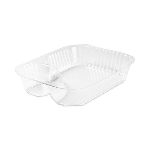 ClearPac Large Nacho Tray, 2-Compartments, 3.3 oz, 6.2 x 6.2 x 1.6, Clear, Plastic, 500/Carton. Picture 2