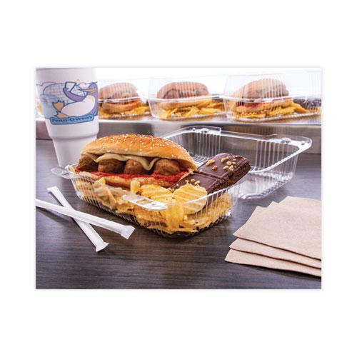 StayLock Clear Hinged Lid Containers, 5.4 x 9 x 3.5, Clear, Plastic, 250/Carton. Picture 5