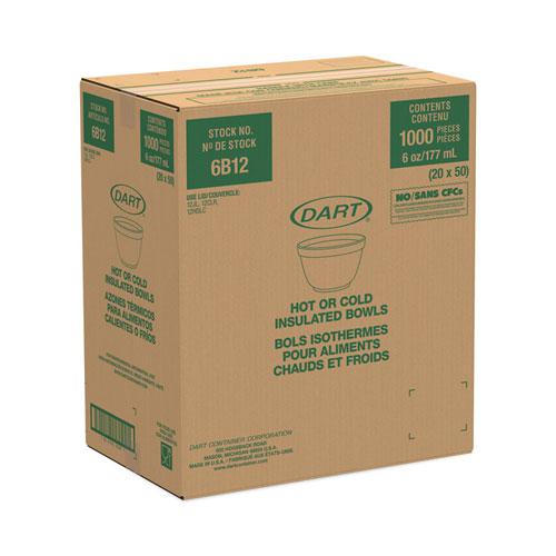 Foam Container, Squat, 6 oz, White, 1,000/Carton. Picture 3