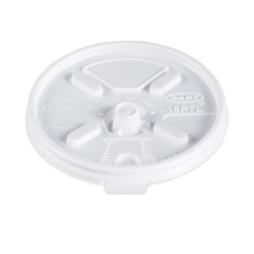 Lift n' Lock Plastic Hot Cup Lids, Fits 12 oz to 24 oz Cups, Translucent, 1,000/Carton. Picture 2