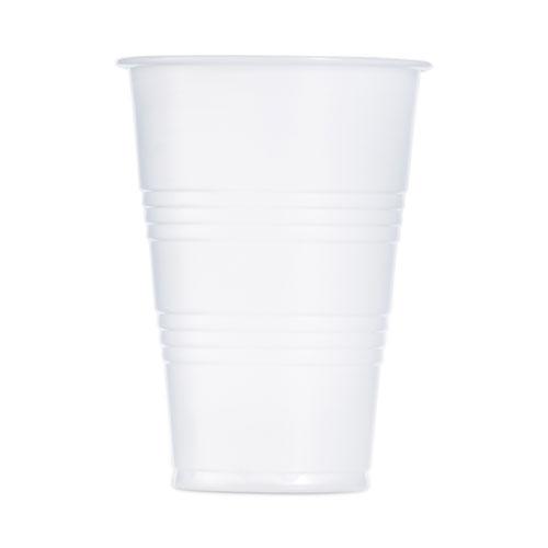 High-Impact Polystyrene Cold Cups, 7 oz, Translucent, 100 Cups/Sleeve, 25 Sleeves/Carton. Picture 2