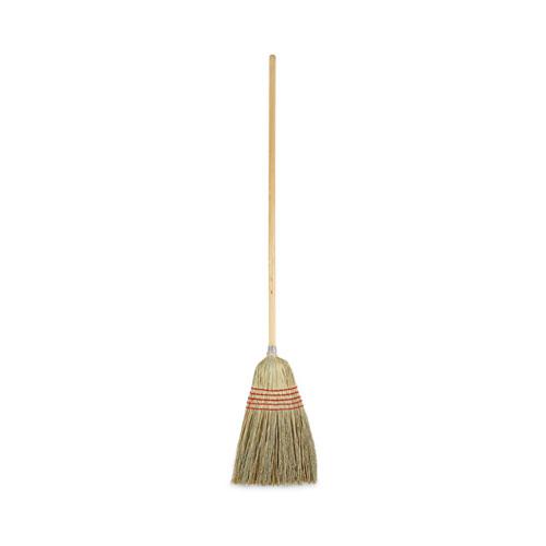 Parlor Broom, Yucca/Corn Fiber Bristles, 55.5" Overall Length, Natural. Picture 1