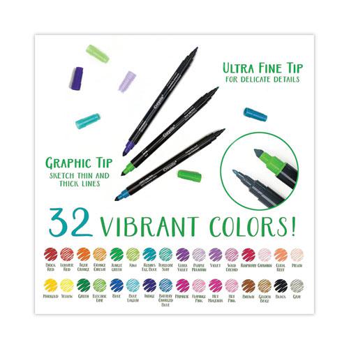 Sketch and Detail Dual Ended Markers, Extra-Fine/Fine Bullet Tips, Assorted Colors, 16/Set. Picture 7