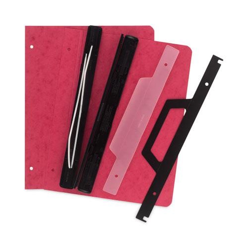 Expandable Hanging Data Binder, 2 Posts, 6" Capacity, 11 x 8.5, Red. Picture 5