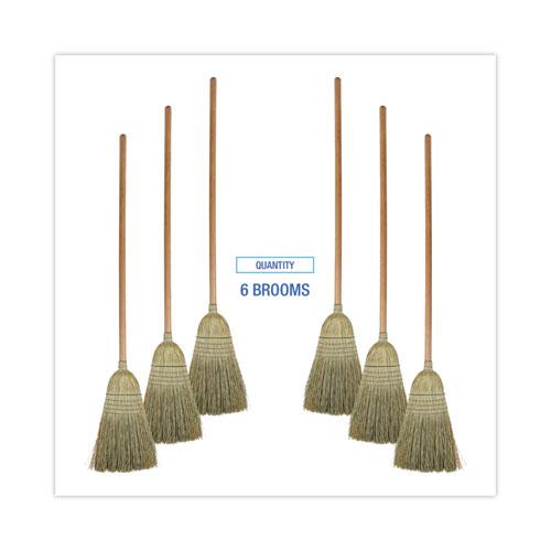 100% Corn Brooms, 60" Overall Length, Natural, 6/Carton. Picture 6