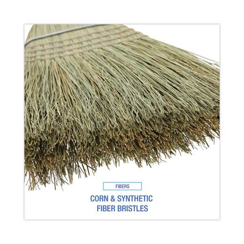 100% Corn Brooms, 60" Overall Length, Natural, 6/Carton. Picture 4