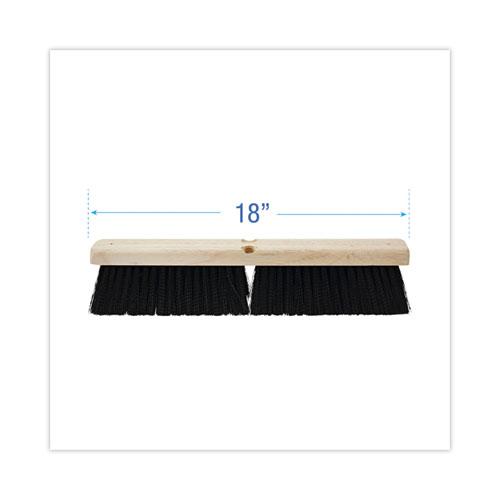 Floor Brush Head, 3" Black Medium Weight Polypropylene Bristles, 18" Brush. Picture 2