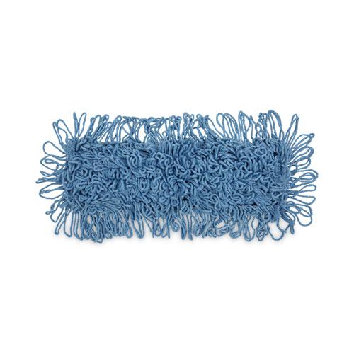 Mop Head, Dust, Looped-End, Cotton/Synthetic Fibers, 18 x 5, Blue. Picture 1
