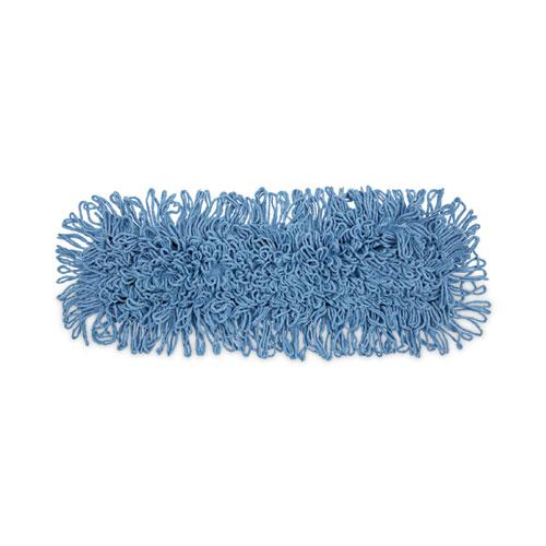 Mop Head, Dust, Looped-End, Cotton/Synthetic Fibers, 24 x 5, Blue. Picture 1