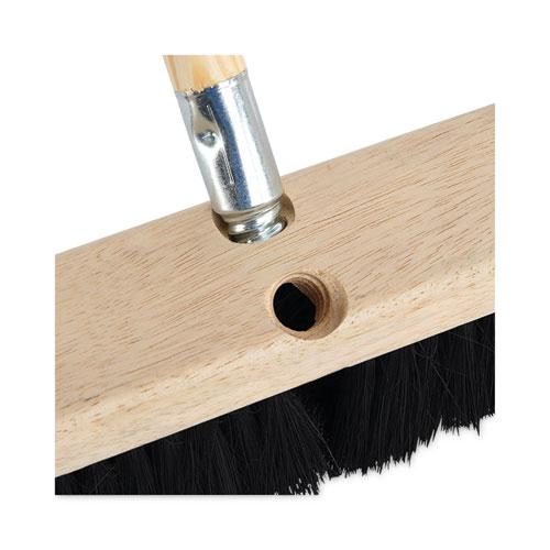 Floor Brush Head, 2.5" Black Tampico Fiber Bristles, 24" Brush. Picture 5