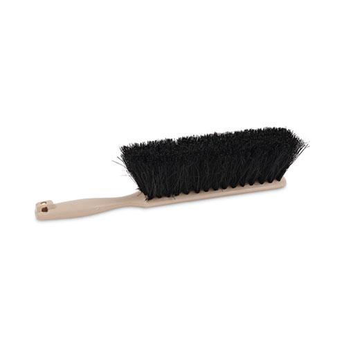 Counter Brush, Black Tampico Bristles, 4.5" Brush, 3.5" Tan Plastic Handle. Picture 1