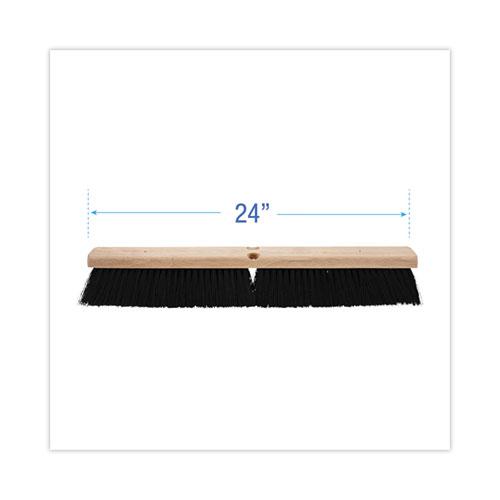 Floor Brush Head, 3" Black Polypropylene Bristles, 24" Brush. Picture 2