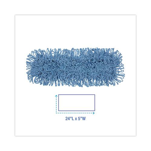 Mop Head, Dust, Looped-End, Cotton/Synthetic Fibers, 24 x 5, Blue. Picture 2