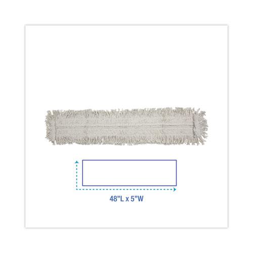 Mop Head, Dust, Disposable, Cotton/Synthetic Fibers, 48 x 5, White. Picture 2