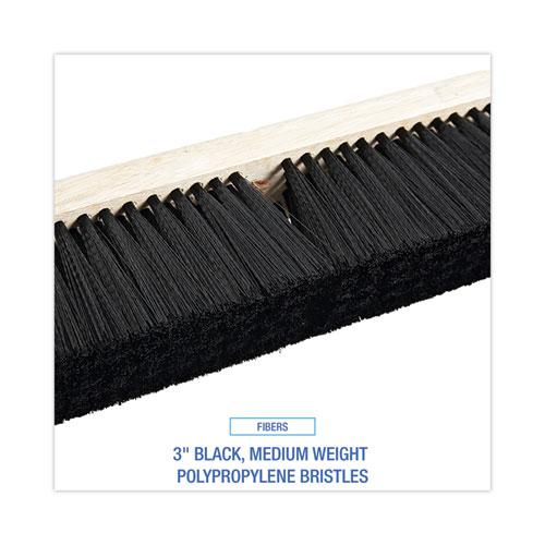 Floor Brush Head, 3" Black Medium Weight Polypropylene Bristles, 18" Brush. Picture 4