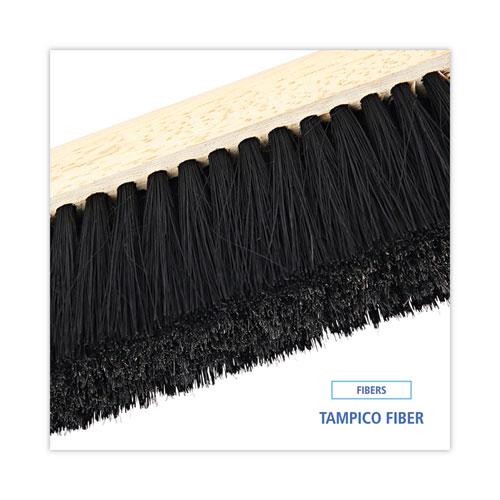 Floor Brush Head, 2.5" Black Tampico Fiber Bristles, 24" Brush. Picture 4