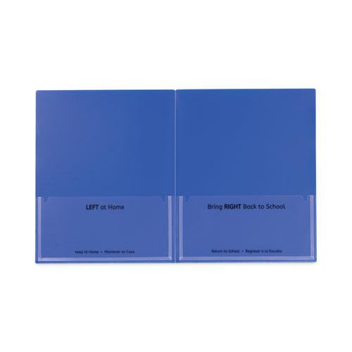 Classroom Connector Folders, 11 x 8.5, Blue, 25/Box. Picture 3