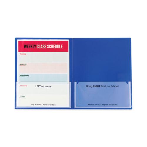Classroom Connector Folders, 11 x 8.5, Blue, 25/Box. Picture 4